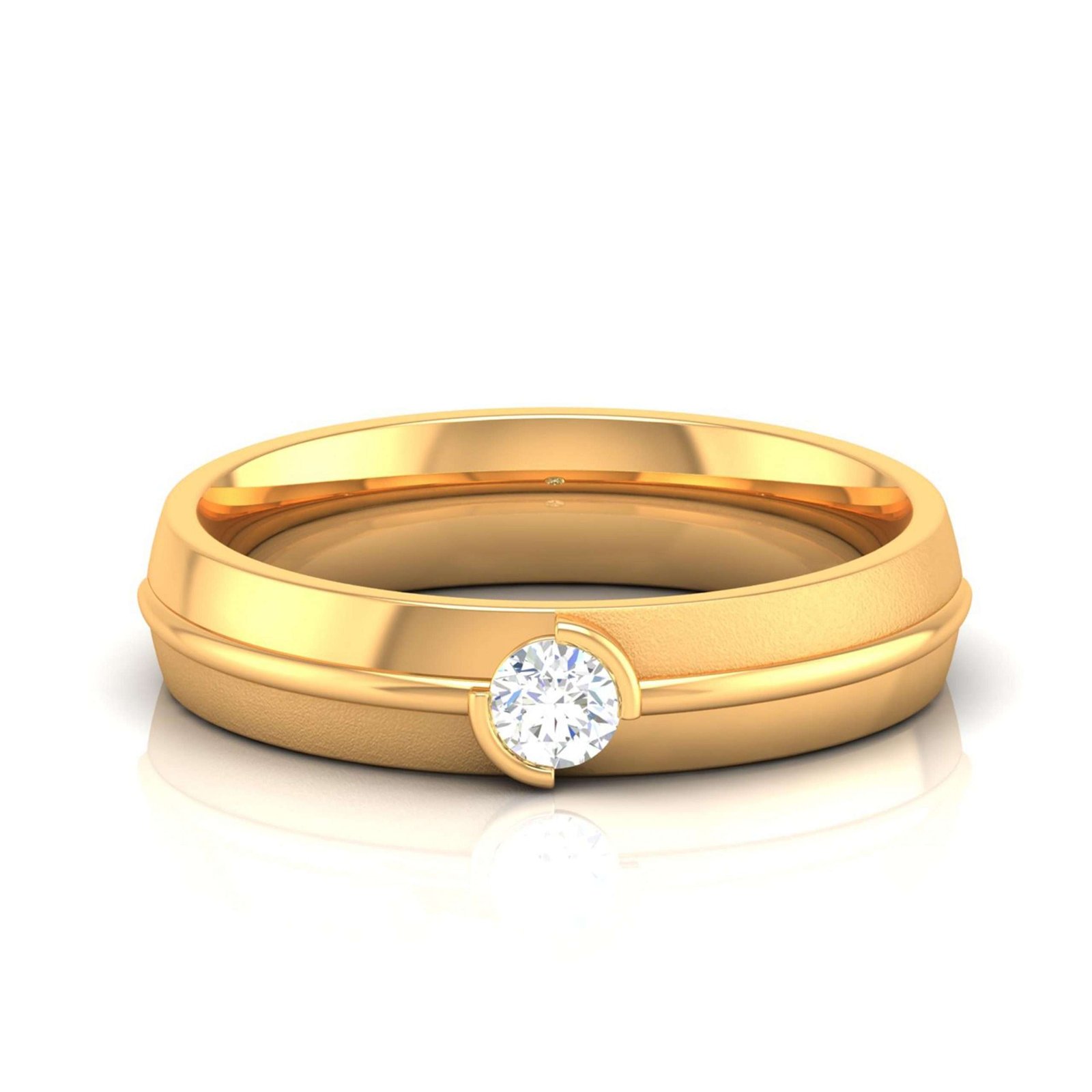One gram gold diamond ring