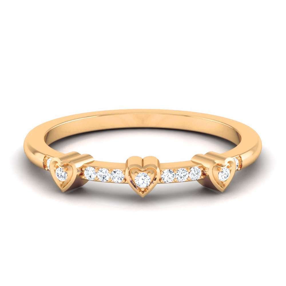 Yellow Gold Diamond Milgrain Scroll Ring | Fink's Jewelers