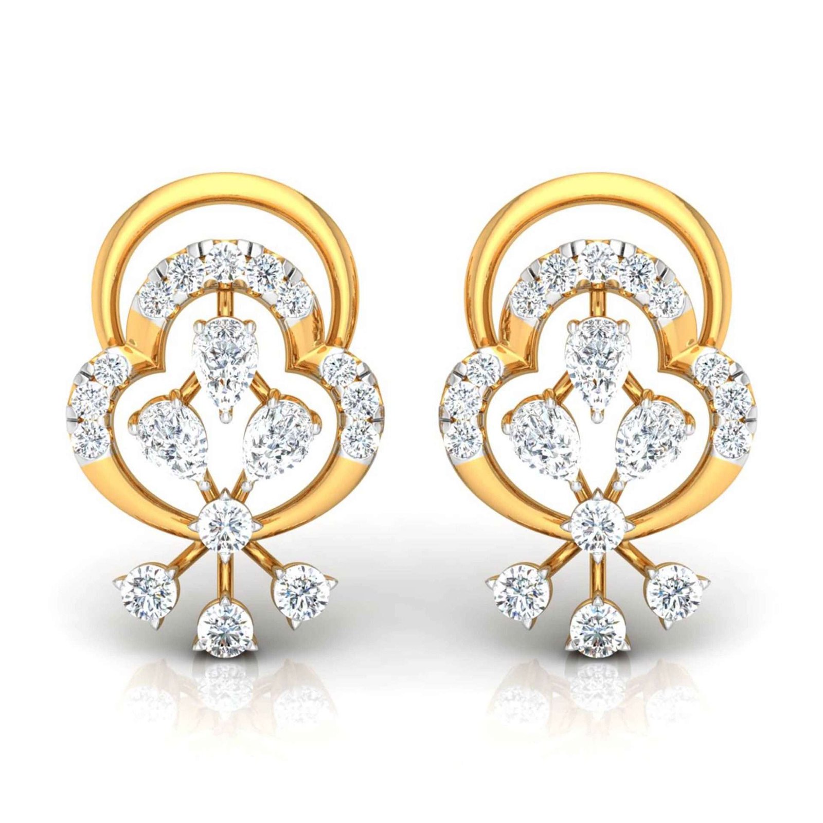 Exclusive Gold Earring Design With Stone for Every Purpose | PC Chandra  Jewellers