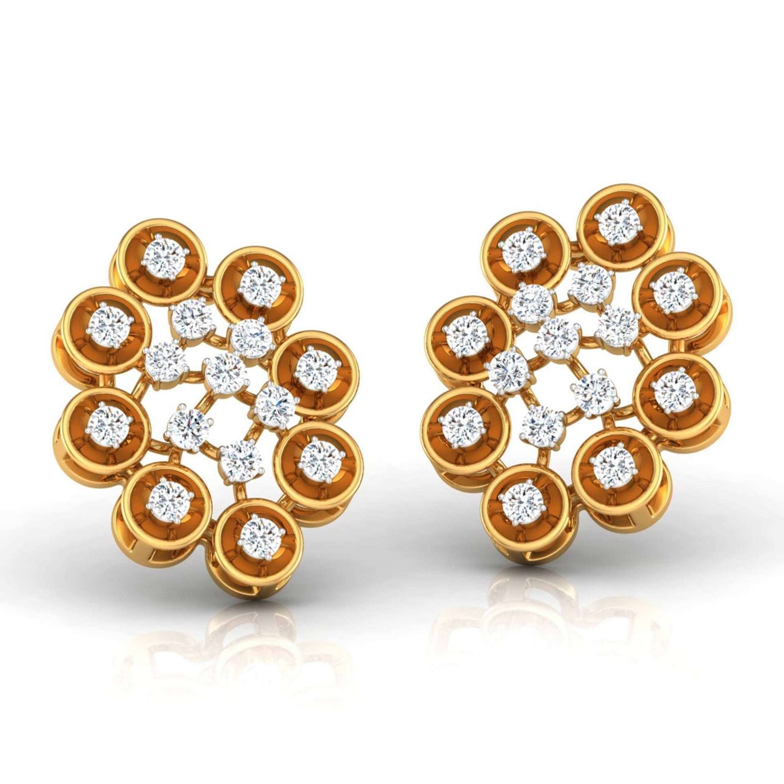 Traditional 7 stone on sale diamond earrings price